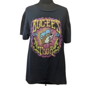 Buc-ee's Large Black Band Tee Tour Merch Rockstar Novelty T-shirt